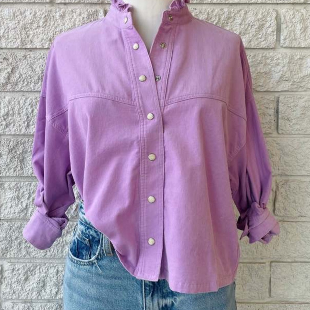 Xirena HAYES Soft Lilac Button-Up Top